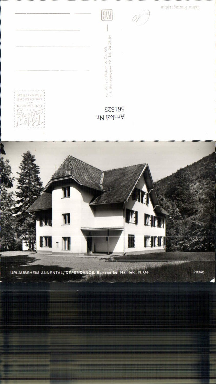 561525,Foto Ak Ramsau b. Hainfeld Annental Urlaubsheim Dependance