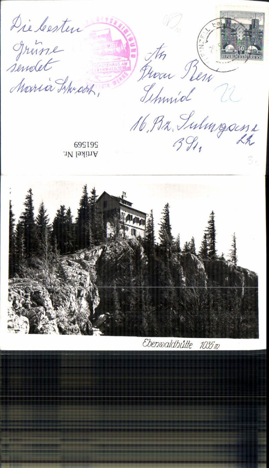 561569,Foto Ak Ebenwaldhütte b. Kleinzell