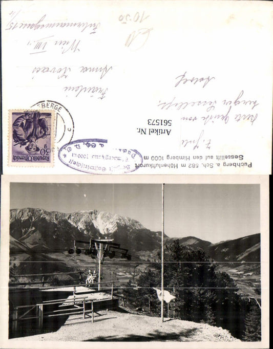 561573,Foto Ak Puchberg a. Schneeberg Sessellift Himberg