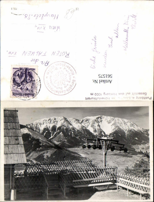 561575,Foto Ak Puchberg a. Schneeberg Sessellift Himberg