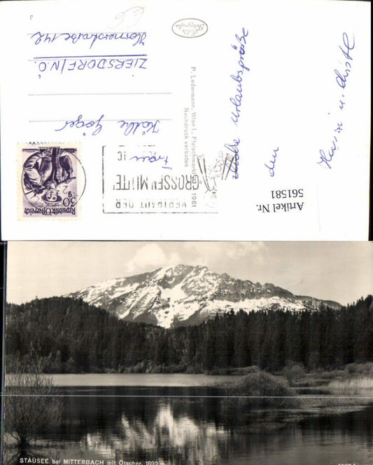 561581,Foto Ak Stausee Mitterbach am Erlaufsee m. Ötscher