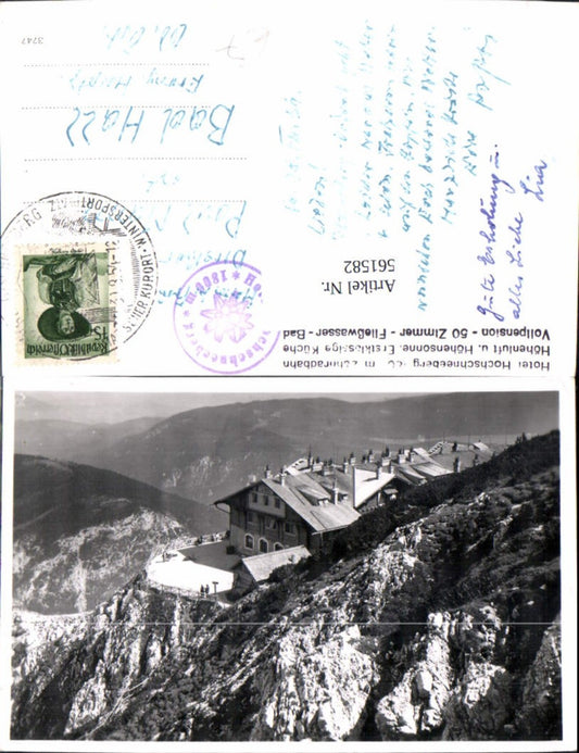 561582,Foto Ak Hotel Hochschneeberg Puchberg am Schneeberg