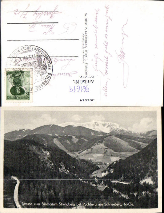 561619,Strasse Sanatorium Strengberg b. Puchberg a. Schneeberg