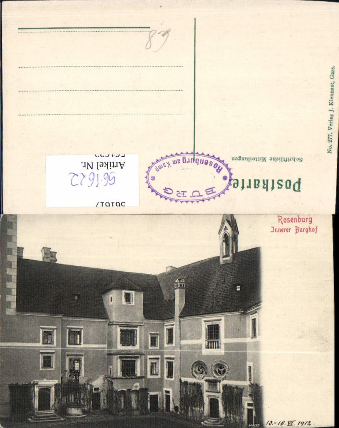 561622,Rosenburg Innerer Burghof Rosenburg-Mold