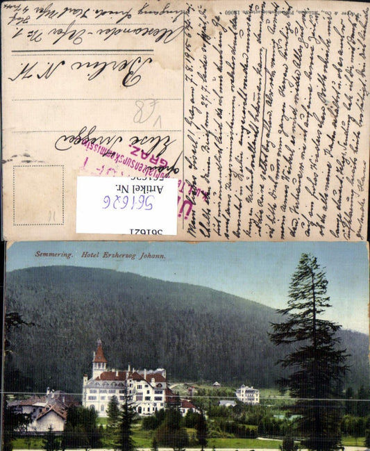 561626,Semmering Hotel Erzherzog Johann pub Purger Co 12060