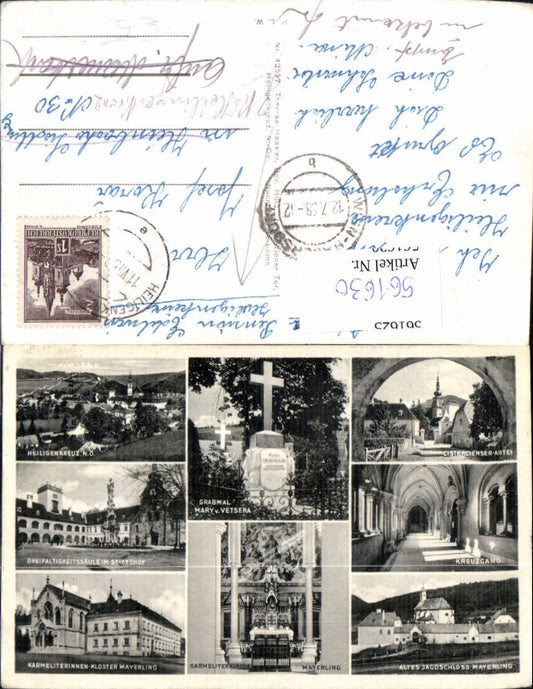 561630,Mehrbild Ak Mayerling Alland Grabmal Vetsera Kloster Kreuzgang