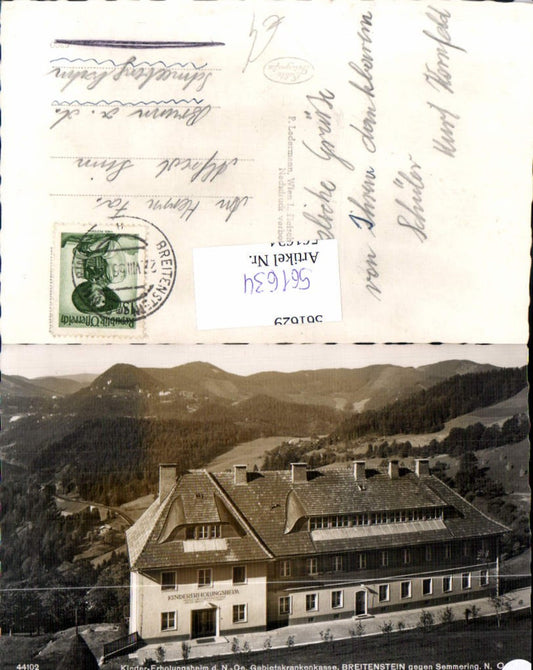 561634,Foto Ak Breitenstein geg. Semmering Kinder-Erholungsheim