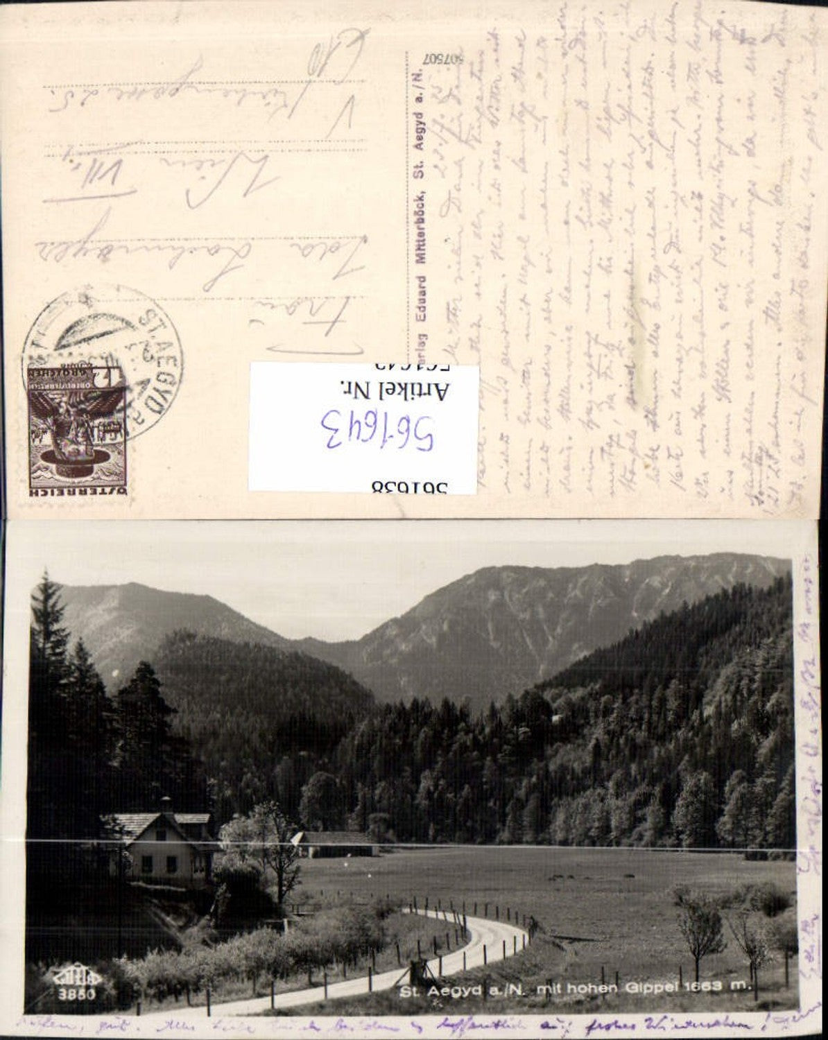 561643,St. Aegyd am Neuwalde m. Hohen Gippel pub Eduard Mitterböck
