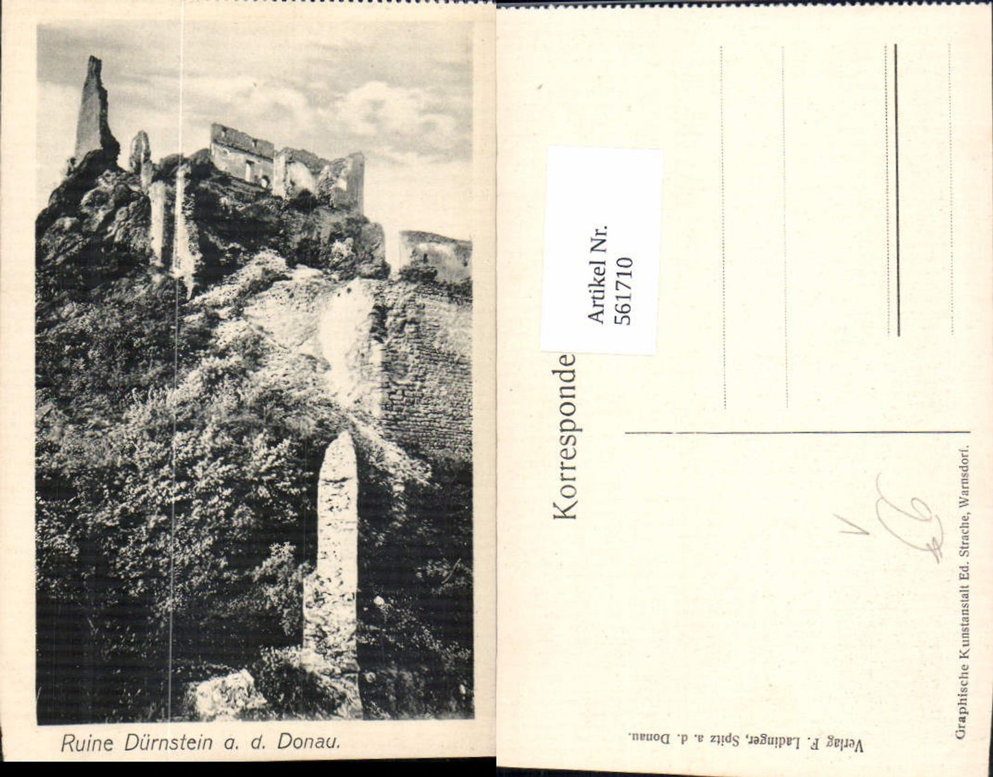 561710,Ruine Dürnstein a. d. Donau Wachau pub F. Ladinger