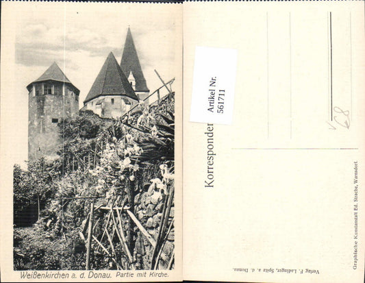 561711,Weißenkirchen a. d. Donau Wachau Partie m. Kirche pub F. Ladinger