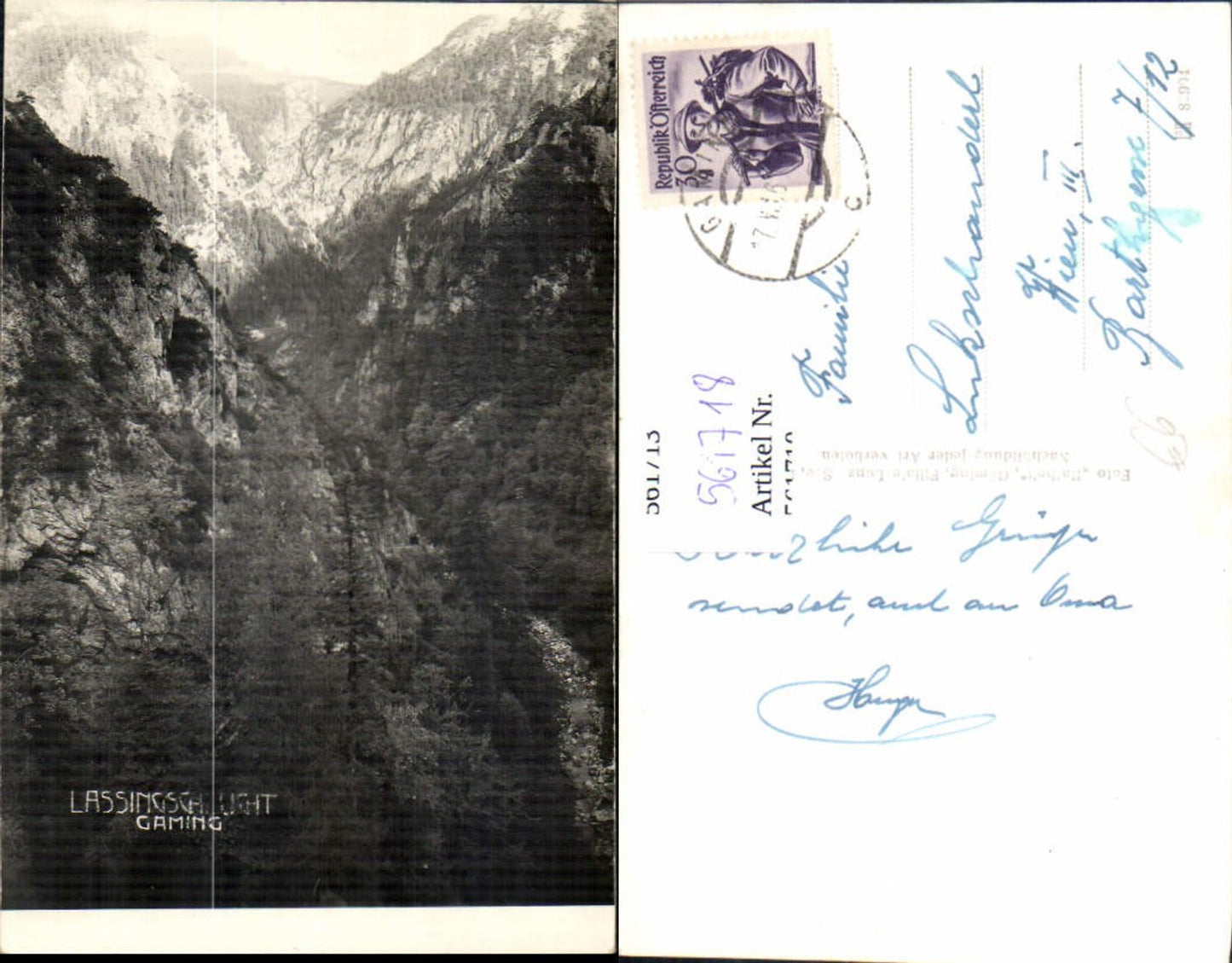 561718,Foto Ak Gaming Lassingschlucht