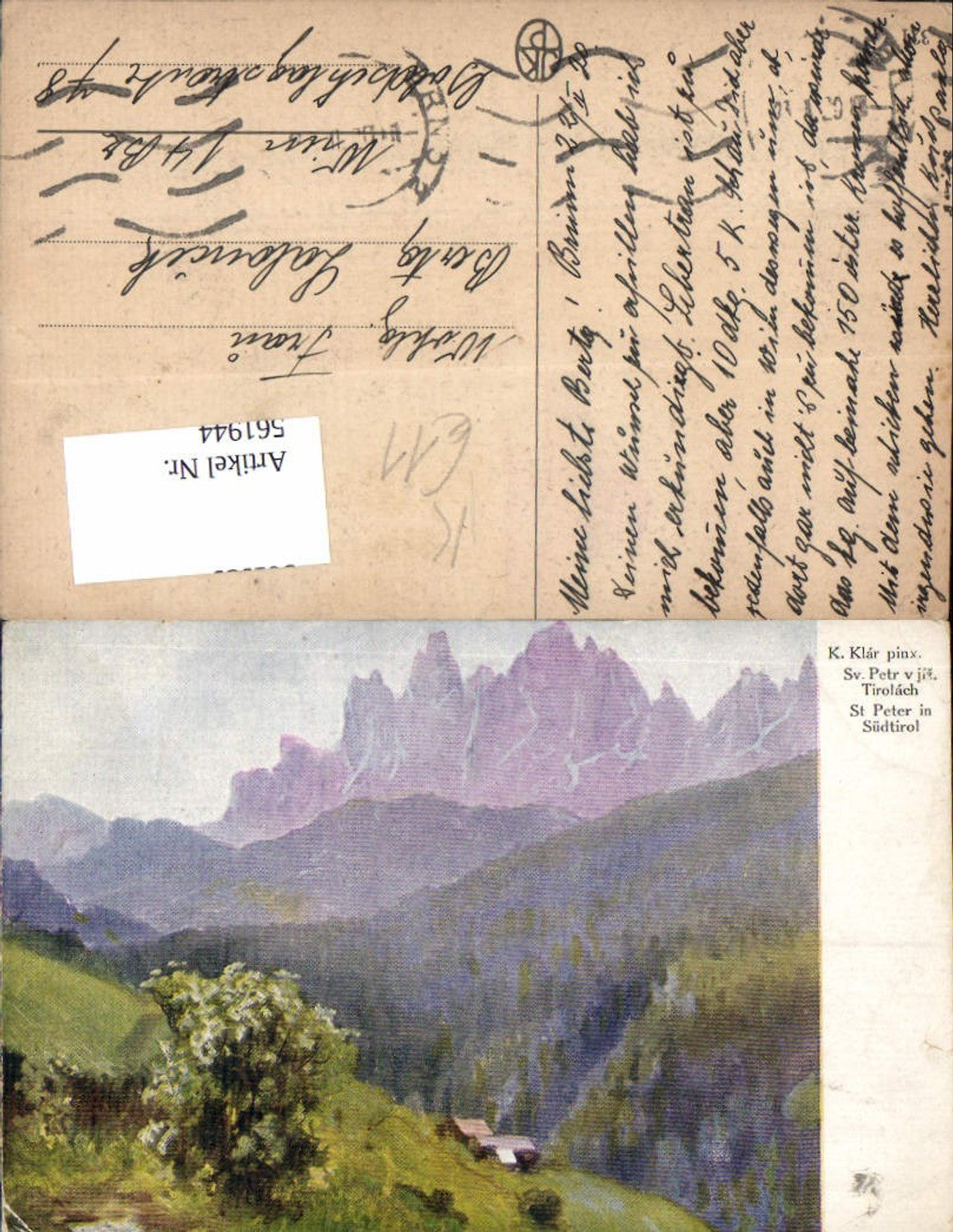 Alte Ansichtskarte – Old Postcard