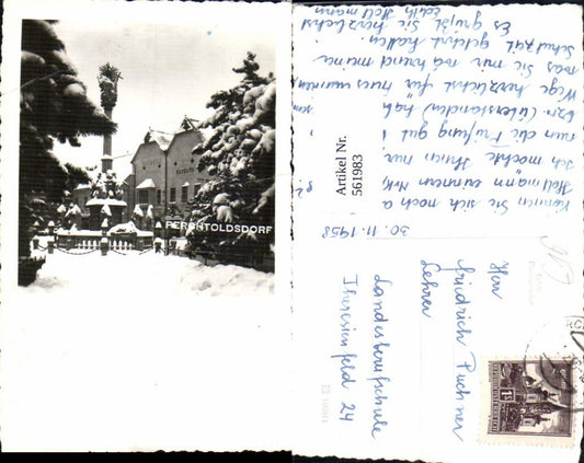 561983,tolle Foto-AK Perchtoldsdorf Rathaus Säule