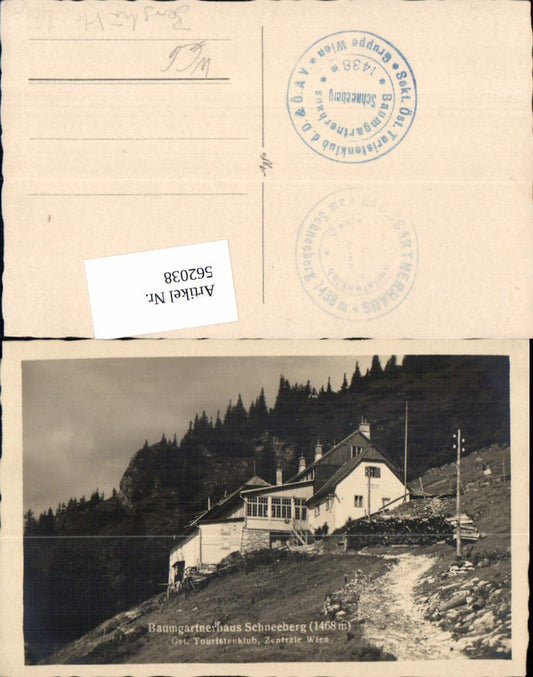 562038,Foto-AK Baumgartnerhaus Schneeberg b. Puchberg