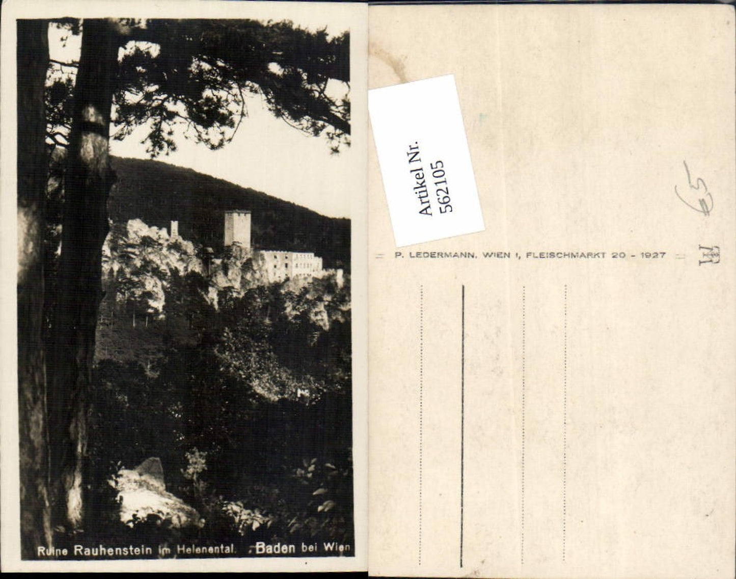 562105,Ruine Rauhenstein b. Baden Helenental