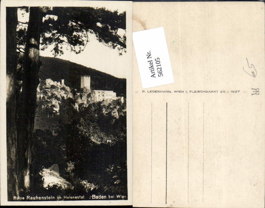 562105,Ruine Rauhenstein b. Baden Helenental