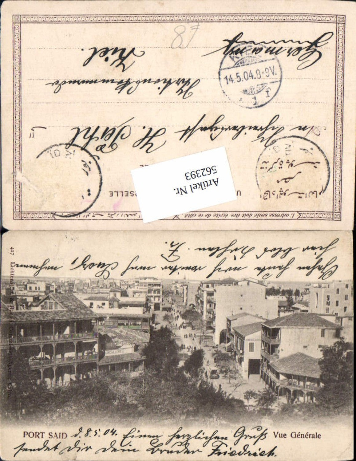 562393,Africa Egypt Port Said Totale 1904