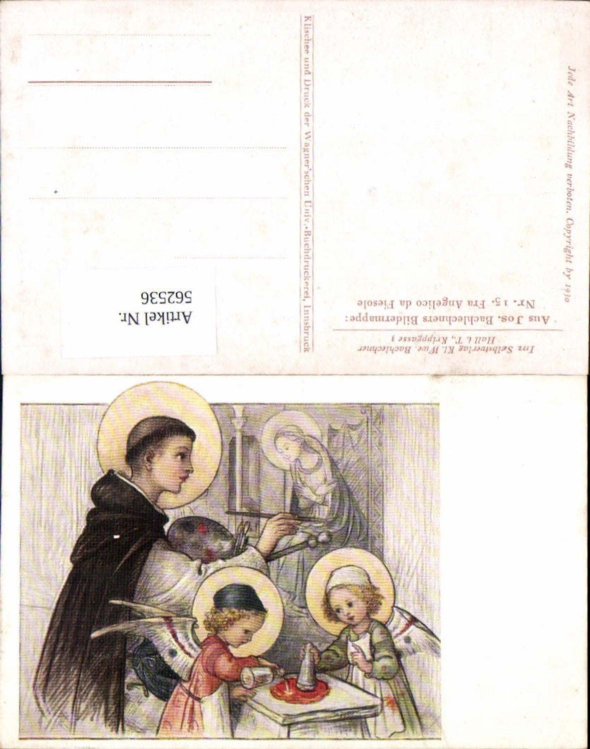562536,Künstler AK Josef Bachlehner 13 Engel Frau Angelico da Fiesole