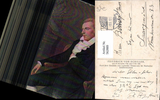 562889,Künstler Ak Ludovike Simanowiz Friedrich von Schiller Kunst Wissenschaft