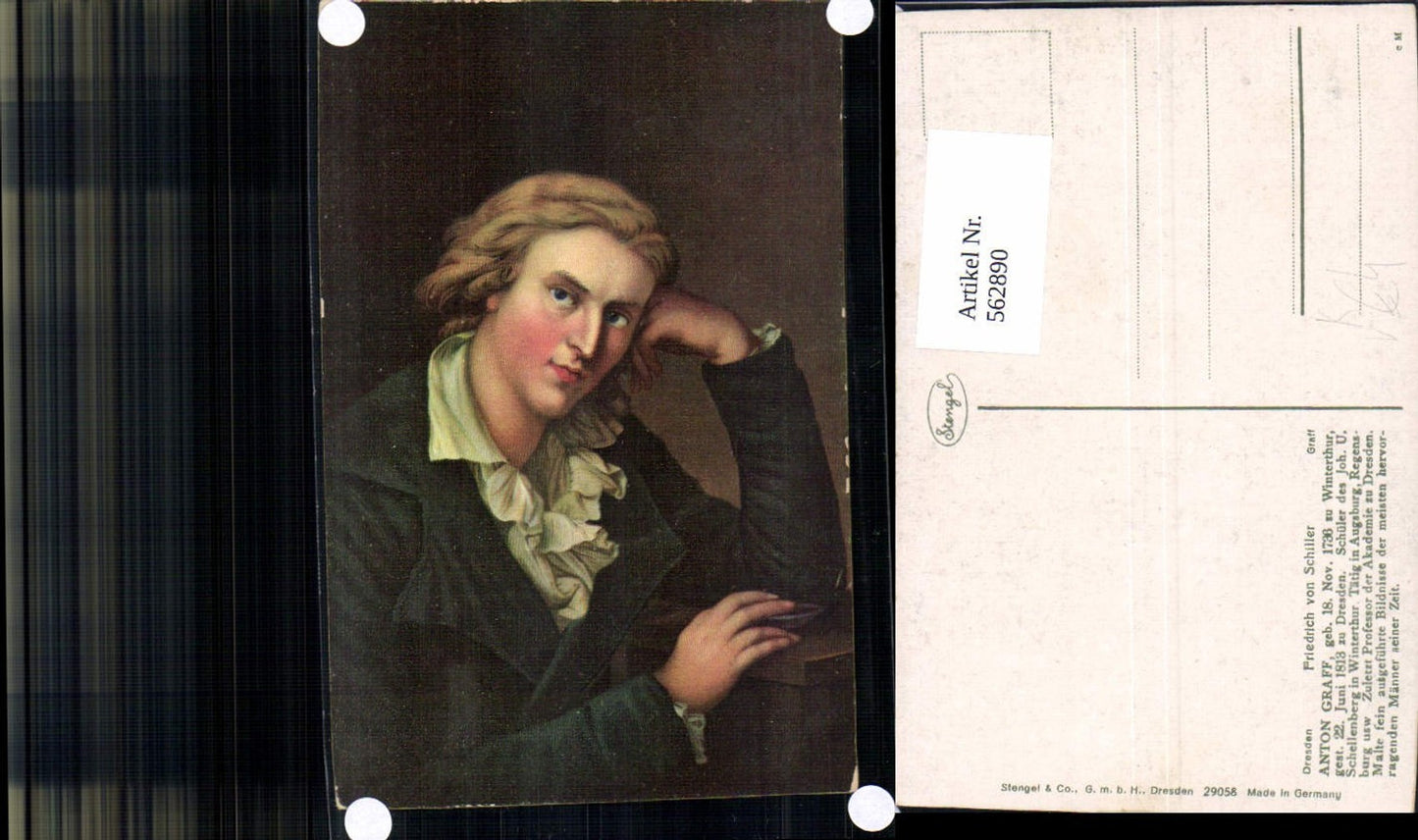 562890,Künstler Ak Anton Graff Friedrich von Schiller Kunst Wissenschaft pub Stengel Co 29058