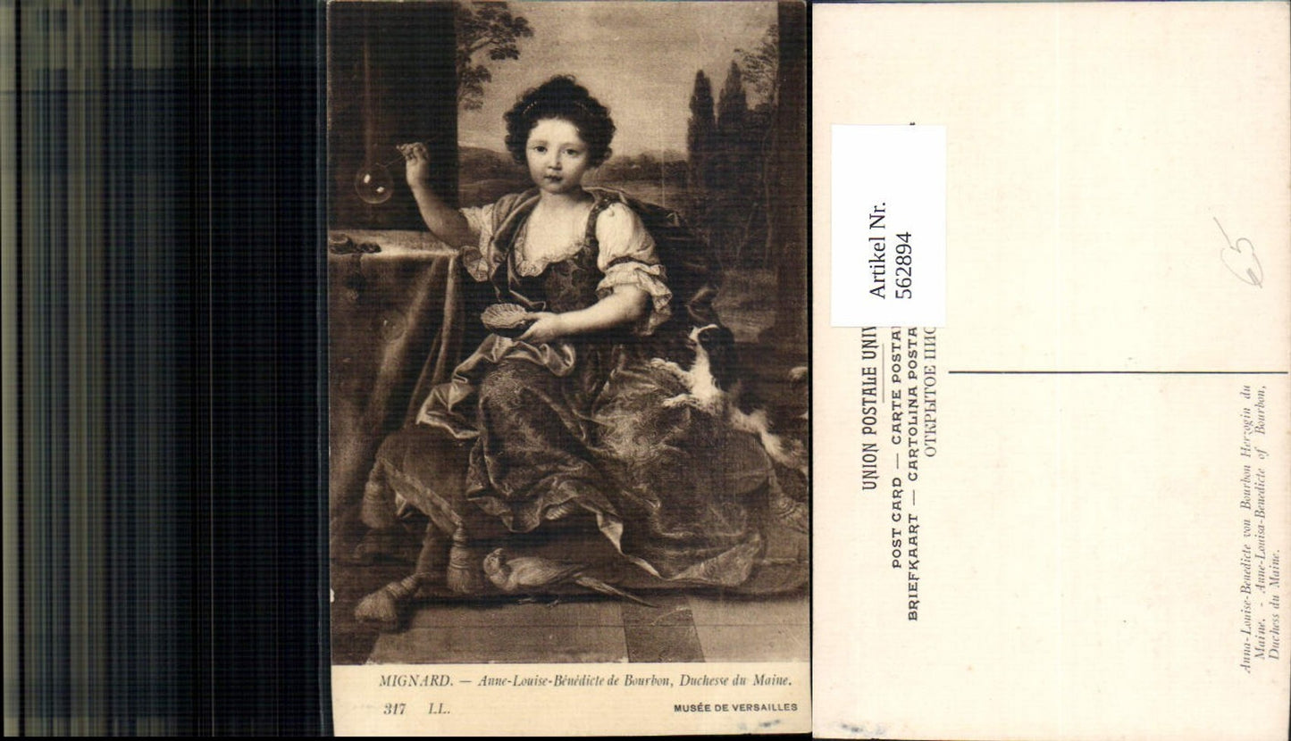 562894,Künstler Ak Mignard Anne-Luise-Benedicte de Bourbon Duchesse du Maine Adel Monarchie