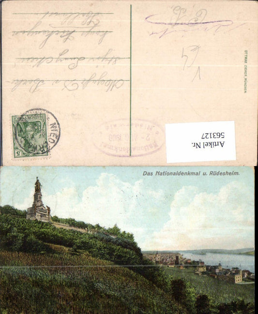563127,Nationaldenkmal Rüdesheim Statue Monument pub Ottmar Zieher