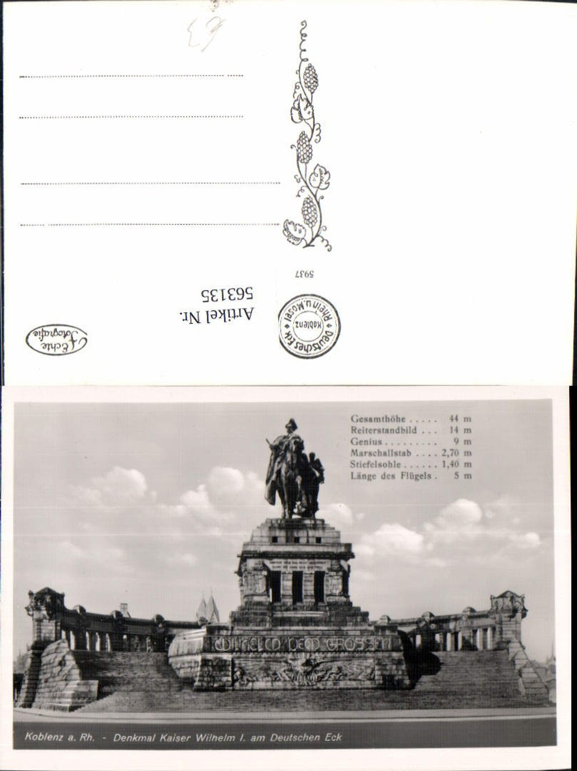 563135,Foto Ak Koblenz a. Rhein Das Deutsche Ecke Kaiser-Wilhelm-Denkmal Statue Monument