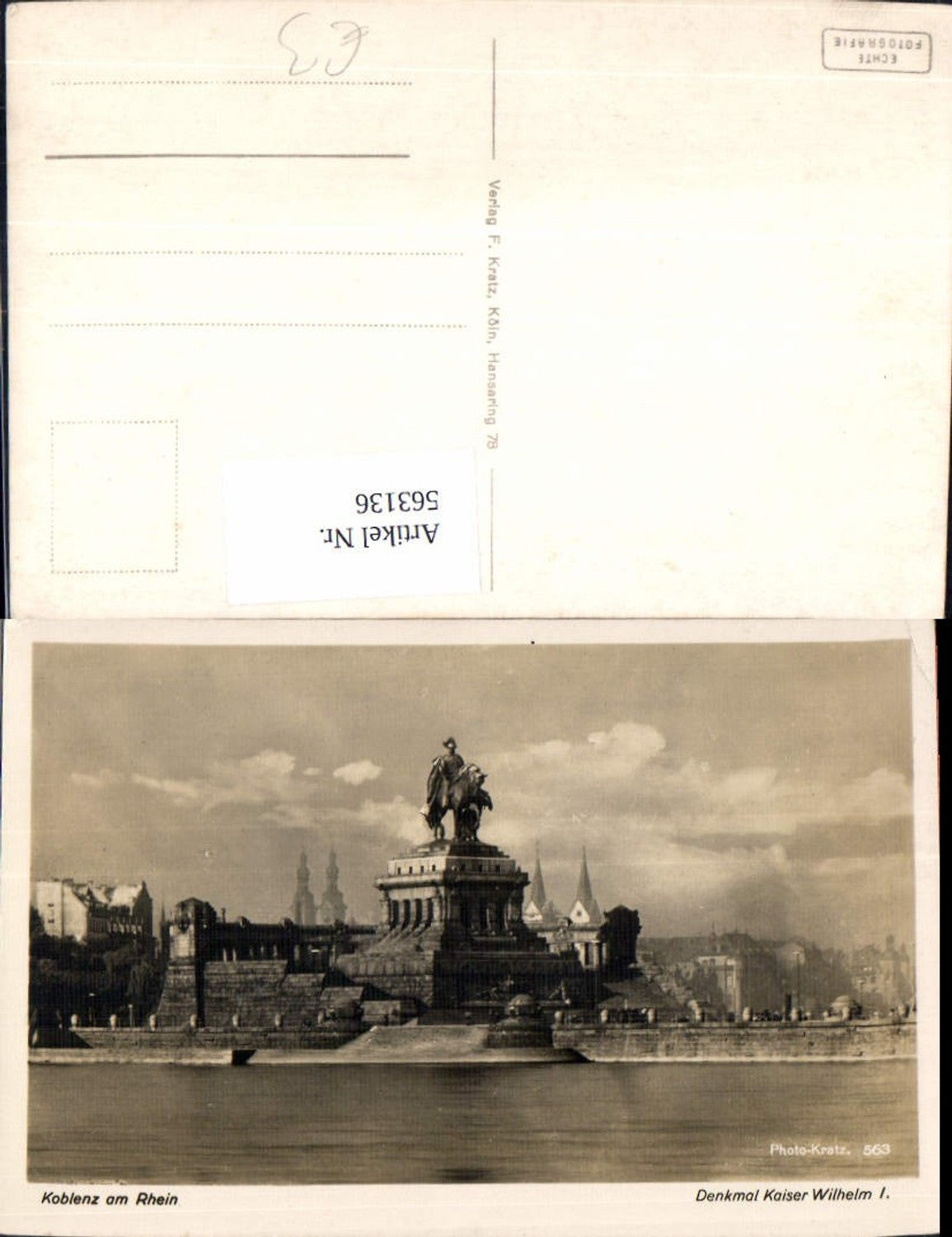563136,Foto Ak Koblenz a. Rhein Das Deutsche Ecke Kaiser-Wilhelm-Denkmal Statue Monument