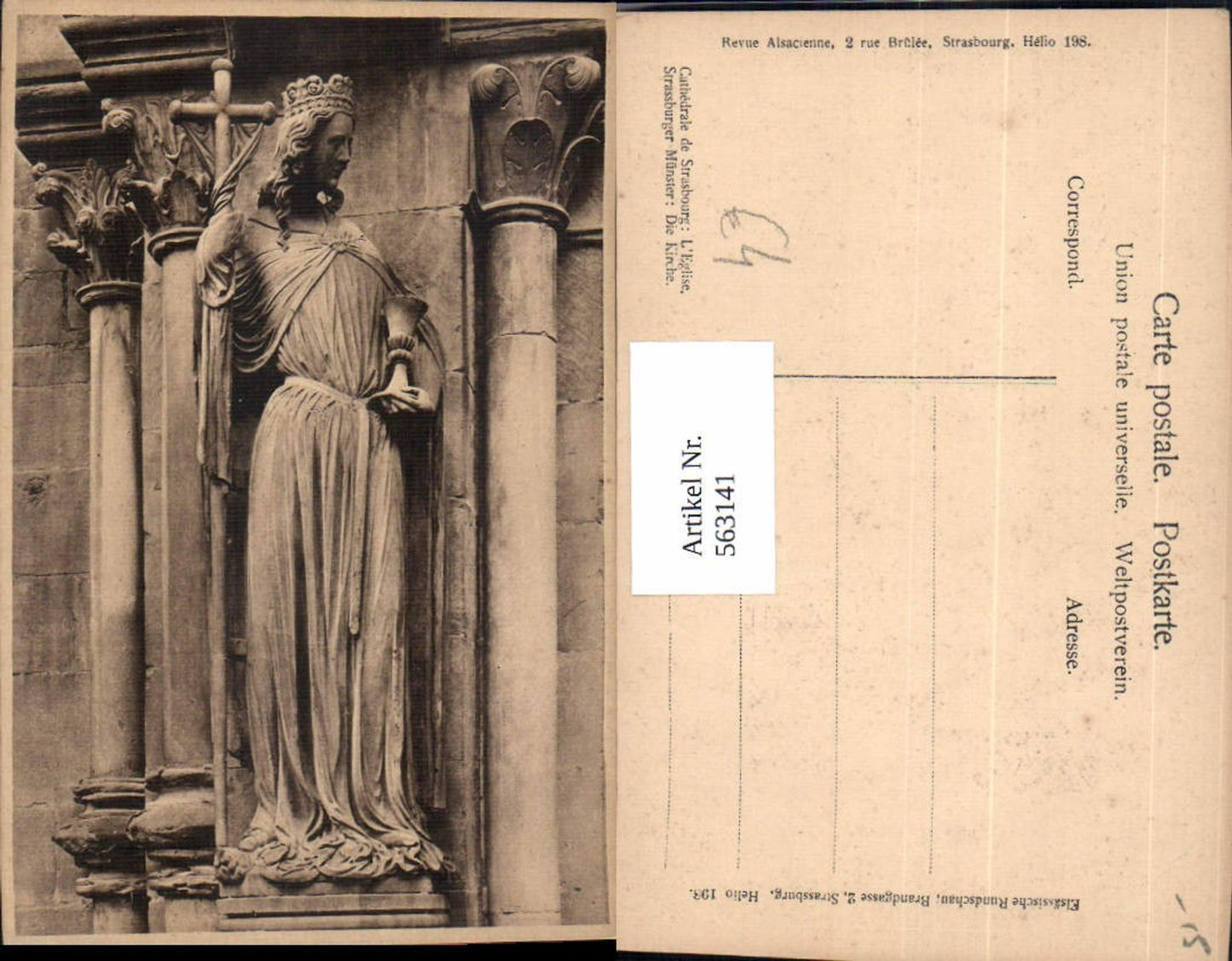 563141,Strasbourg Straßburg Cathedrale Münster Statue Monument