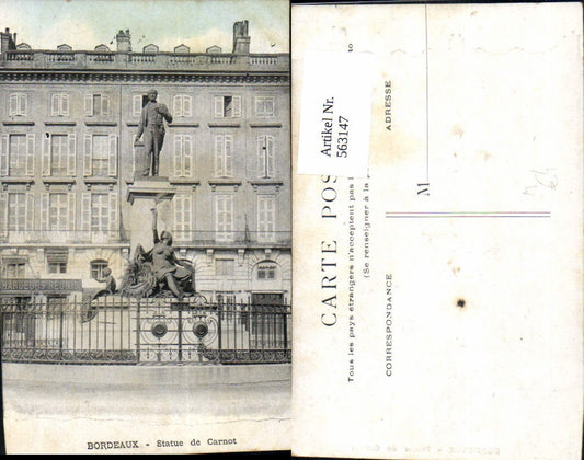 563147,Bordeaux Statue de Carnot Statue Monument