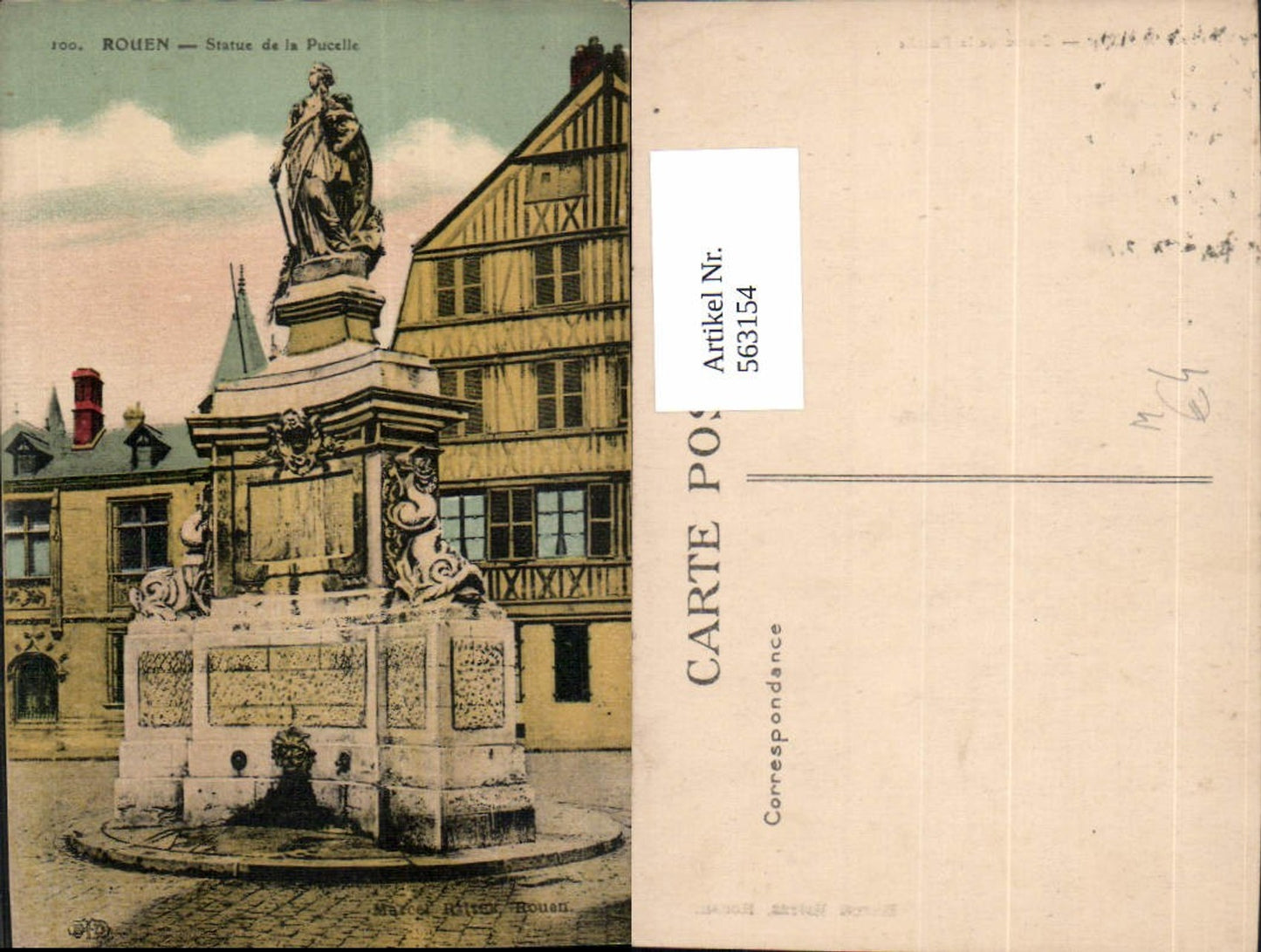 563154,Rouen Statue de la Pucelle Monument