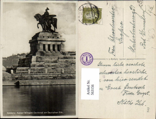 563156,Koblenz a. Rhein Das Deutsche Ecke Kaiser-Wilhelm-Denkmal Statue Monument