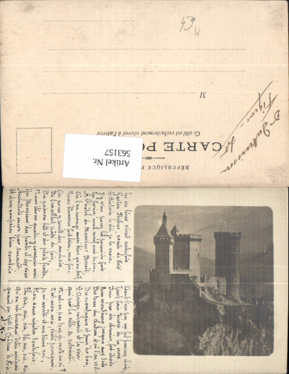 563157,Foix Ariege Schloss Burg