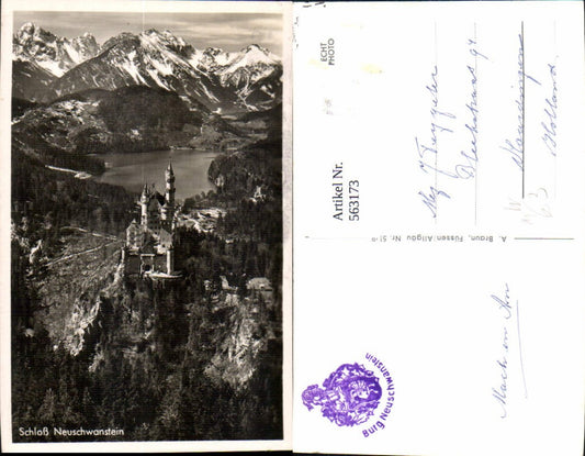 563173,Foto Ak Schwangau Schloss Neuschwanstein