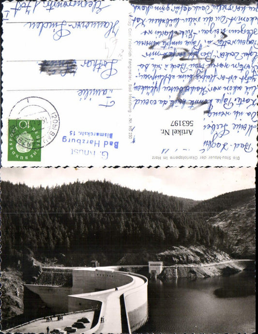 563197,Altenau Okertalsperre Hochharz Sperrmauer Talsperre
