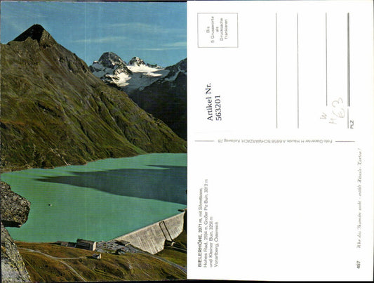 563201,Bielerhöhe m. Silvrettasee b. Galtür im Paznauntal u. Partenen im Montafon Talsperre