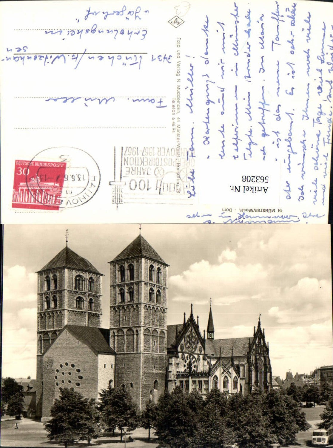 563208,Foto Ak Münster Westfalen Kirche Dom