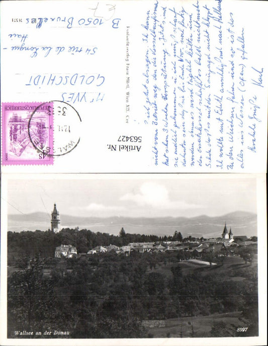 563427,Wallsee a. d. Donau Teilansicht m. Schloss