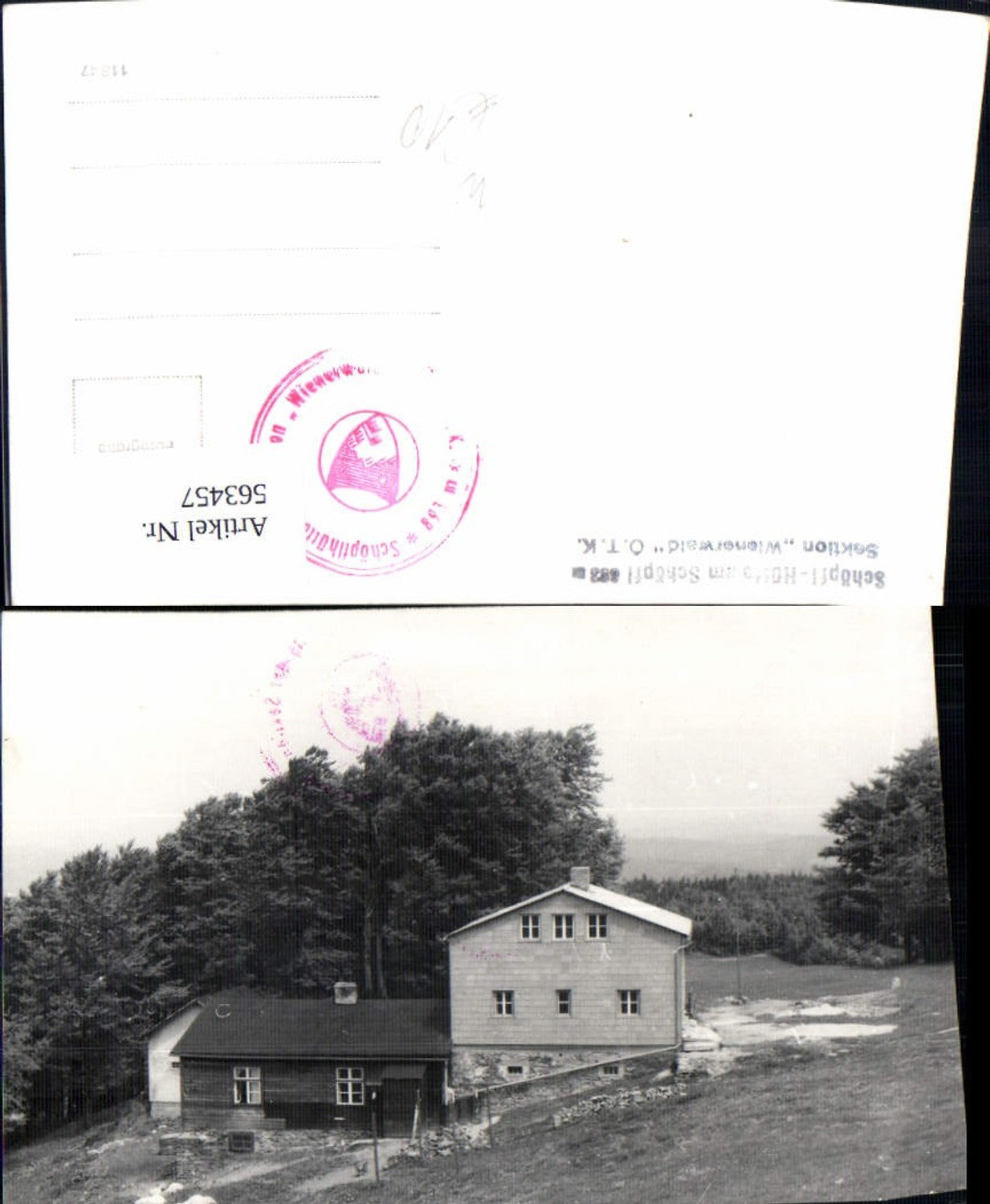 563457,Foto Ak Schöpfl-Hütte am Schöpfl Brand-Laaben