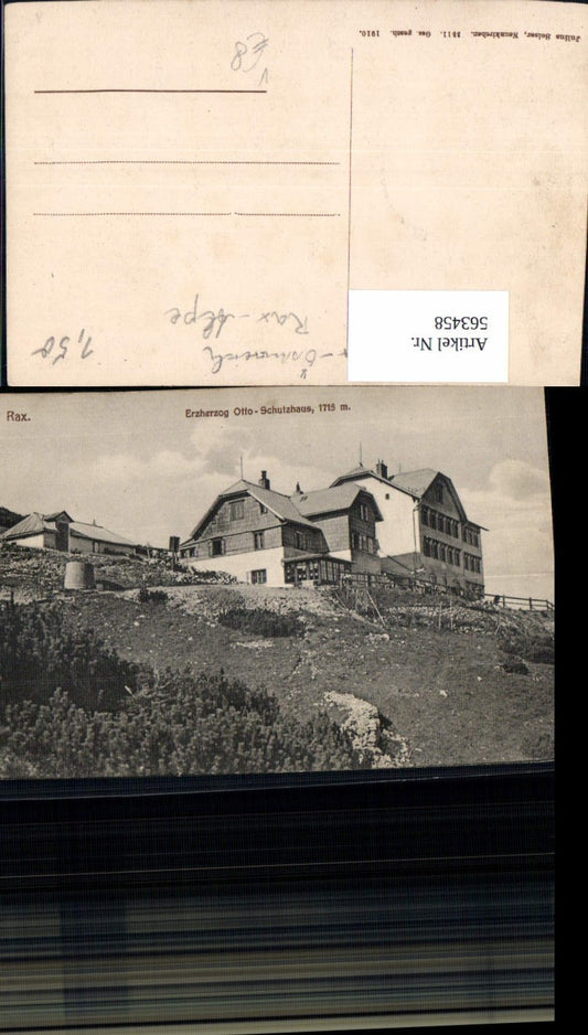 563458,Rax Erzherzog-Otto-Schutzhaus Großau Reichenau an der Rax pub Julius Seiser 3611