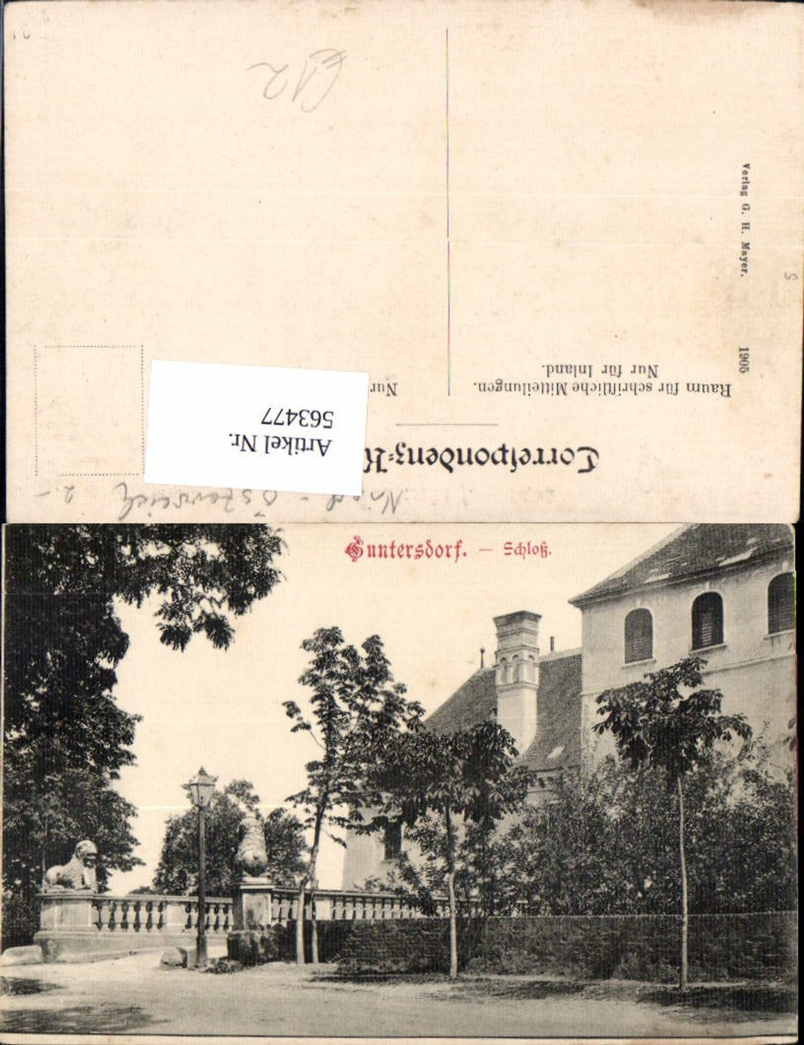 563477,Guntersdorf Schloss Ansciht Brücke