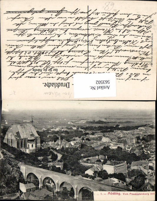 563502,Mödling v. Frauensteinberg aus Viadukt