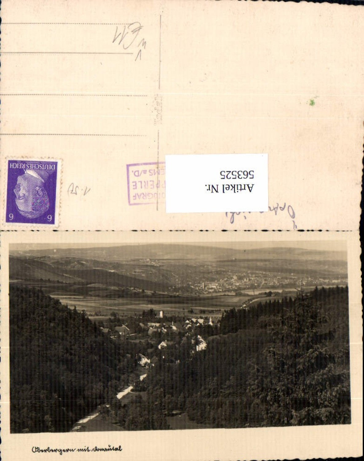 563525,Foto Ak Bergern im Dunkelsteinerwald Oberbergern m. Donautal pub Zipperle