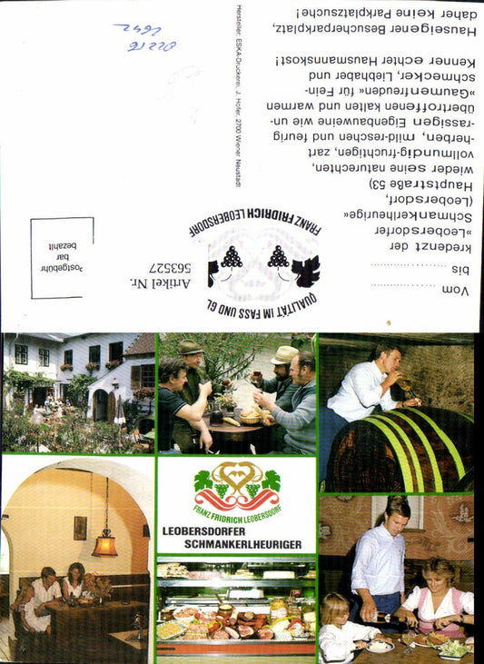 563527,Mehrbild Ak Leobersdorf Schmankerlheuriger Fridrich Wein
