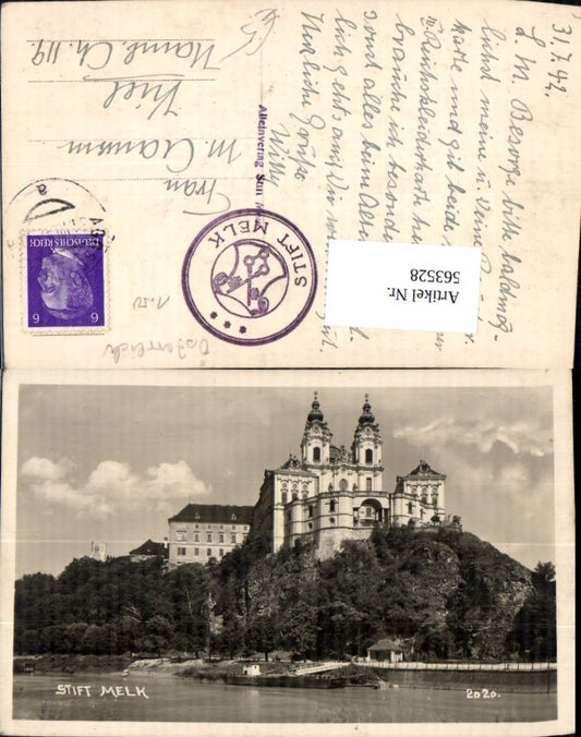 563528,Foto Ak Melk a. d. Donau Stift Melk Anlegestelle