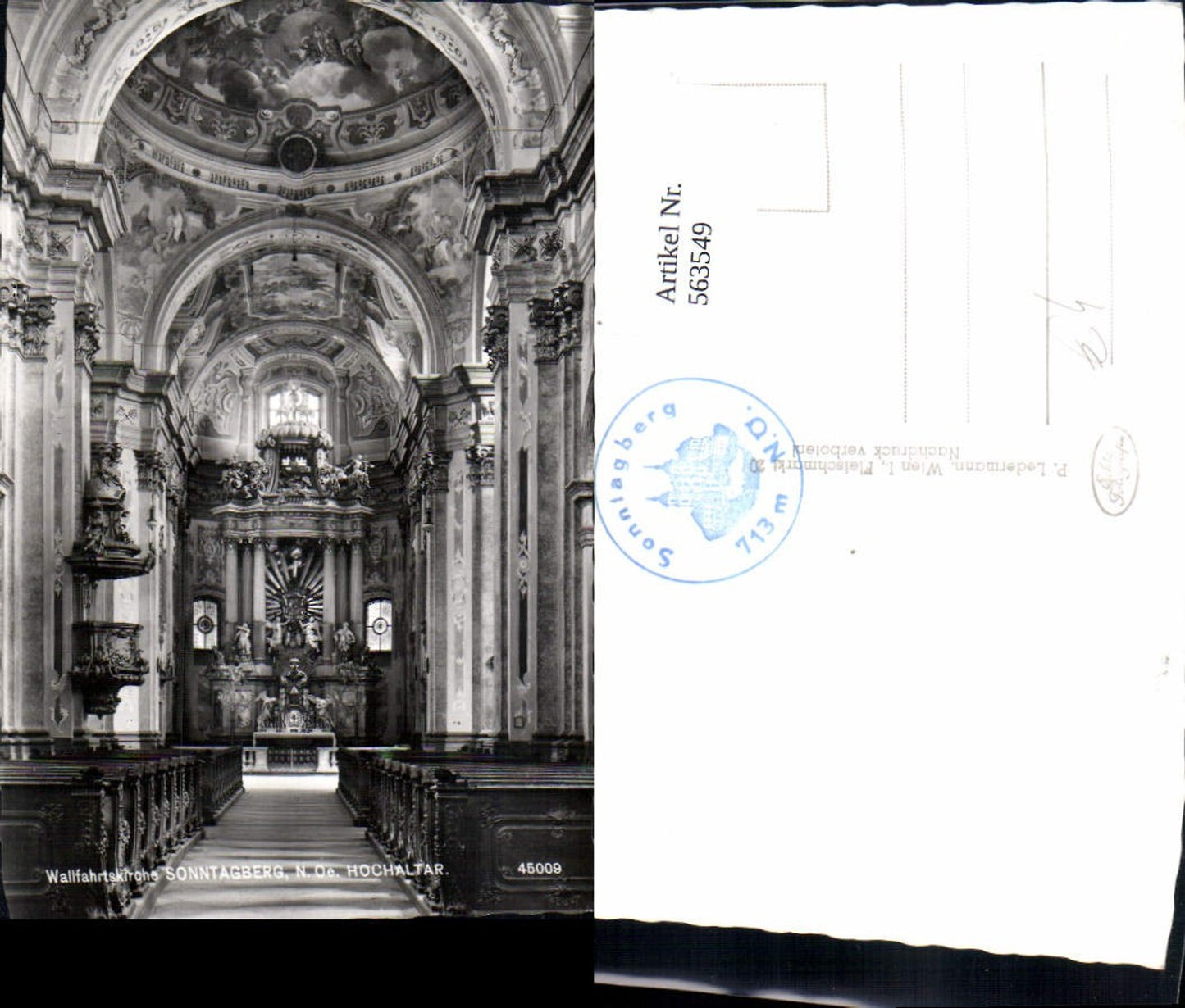 563549,Foto Ak Sonntagberg Wallfahrtskirche Hochaltar