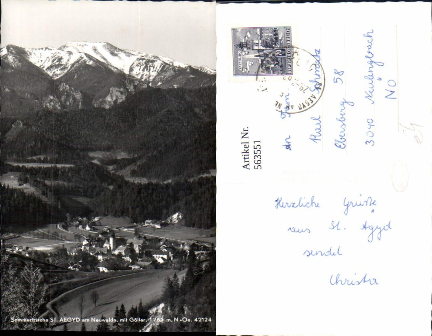 563551,Foto Ak St Aegyd am Neuwalde m. Göller