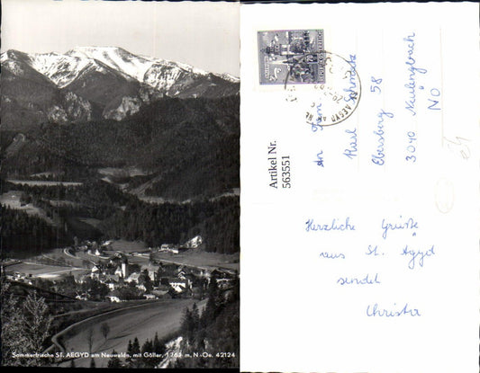 563551,Foto Ak St Aegyd am Neuwalde m. Göller