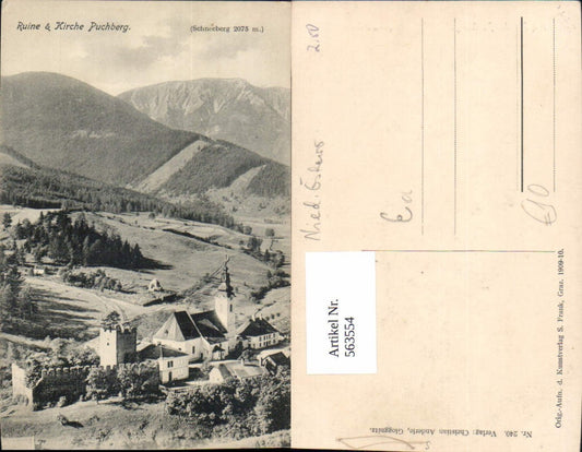 563554,Ruine u. Kirche Puchberg a.  Schneeberg