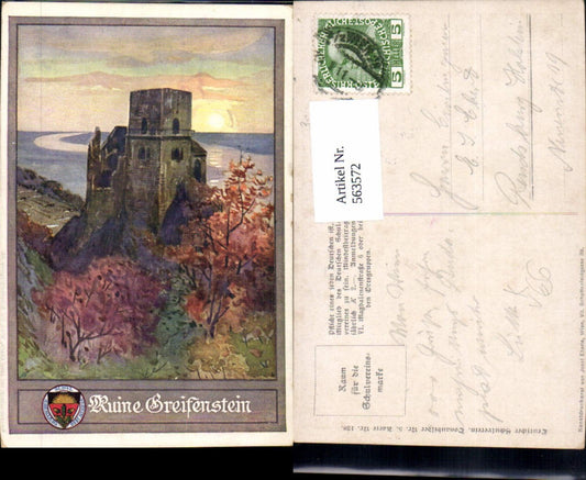 563572,Künstler Ak Ruine Greifenstein St. Andrä-Wördern pub Deutscher Schulverein 5/138